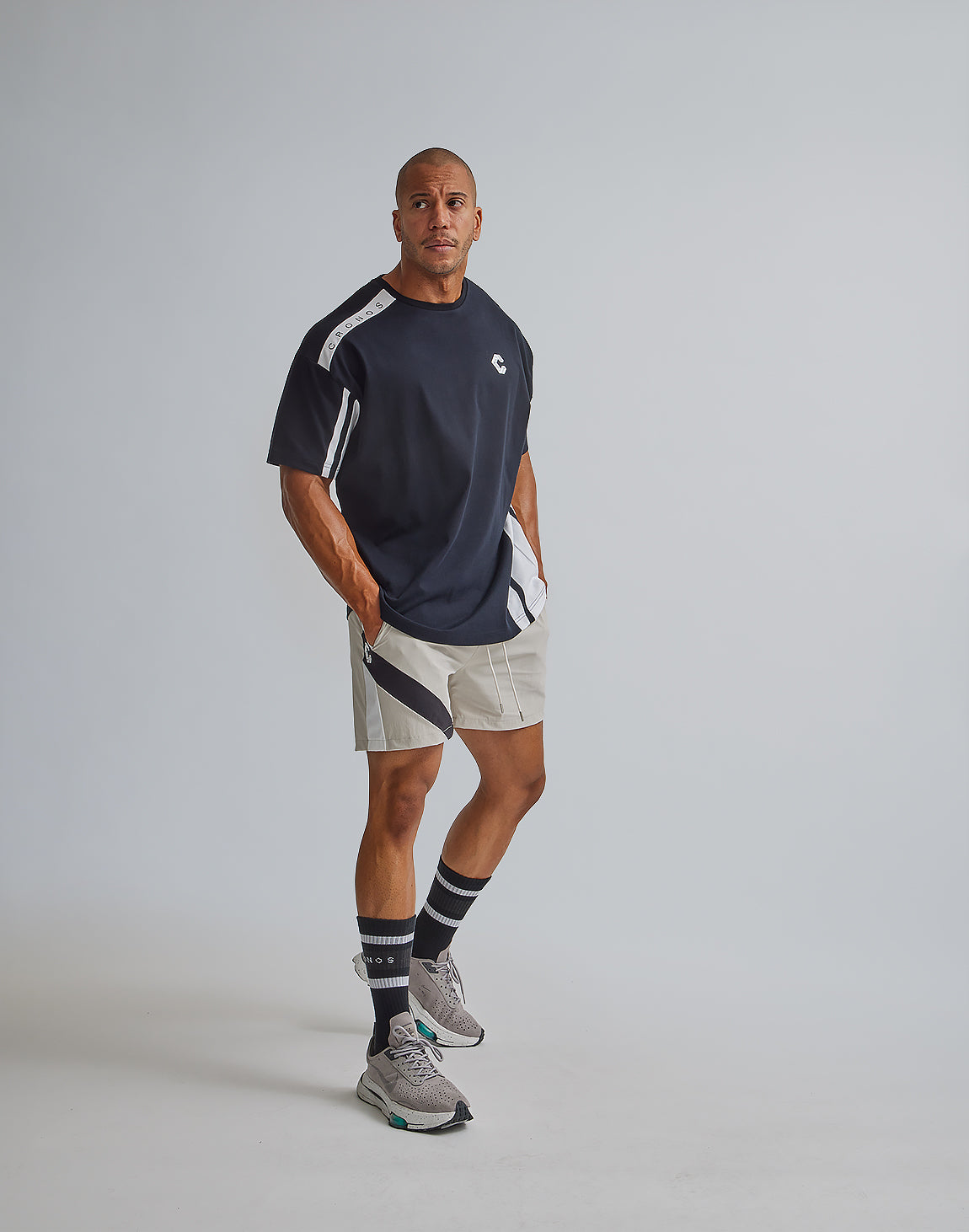 CRONOS クロノス　DIAGONAL LINE SHORTS XL CRONOS DIAGONAL LINE SHORTS【GUREJU】