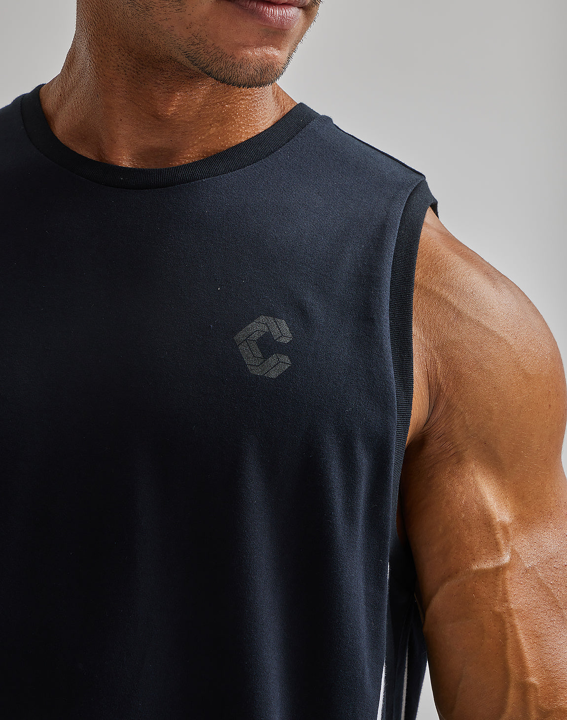 CRONOS 2LINES TANKTOP【BEIGE】