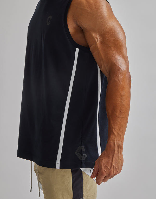 CRONOS 2LINES TANKTOP【BEIGE】