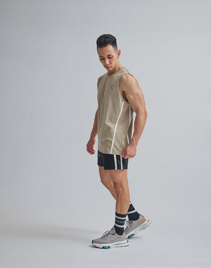 CRONOS 2LINES TANKTOP【BEIGE】
