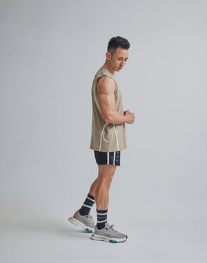 CRONOS 2LINES TANKTOP【BEIGE】