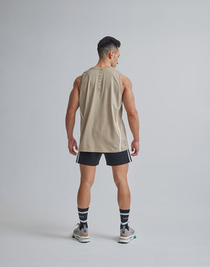 CRONOS 2LINES TANKTOP【BEIGE】