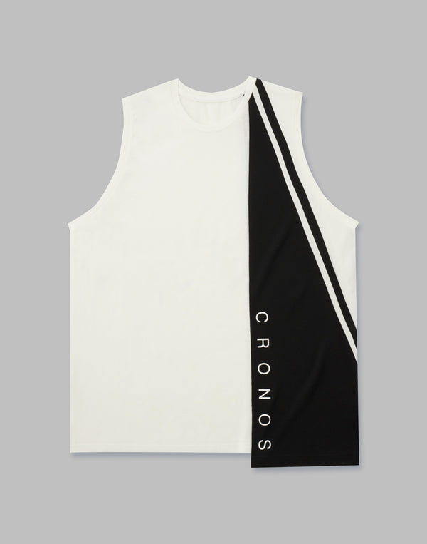 CRONOS ASYMMETRY TANKTOP【WHITE】