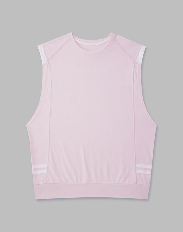 CRONOS 2LINES SLEEVELESS【PINK】