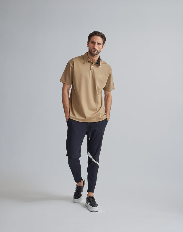 CRONOS BLACK SHORT SLEEVES POLO【BEIGE】