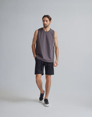 CRONOS BLACK PATTERNED TANKTOP【CHARCOAL】