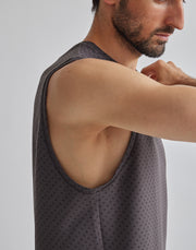 CRONOS BLACK PATTERNED TANKTOP【CHARCOAL】