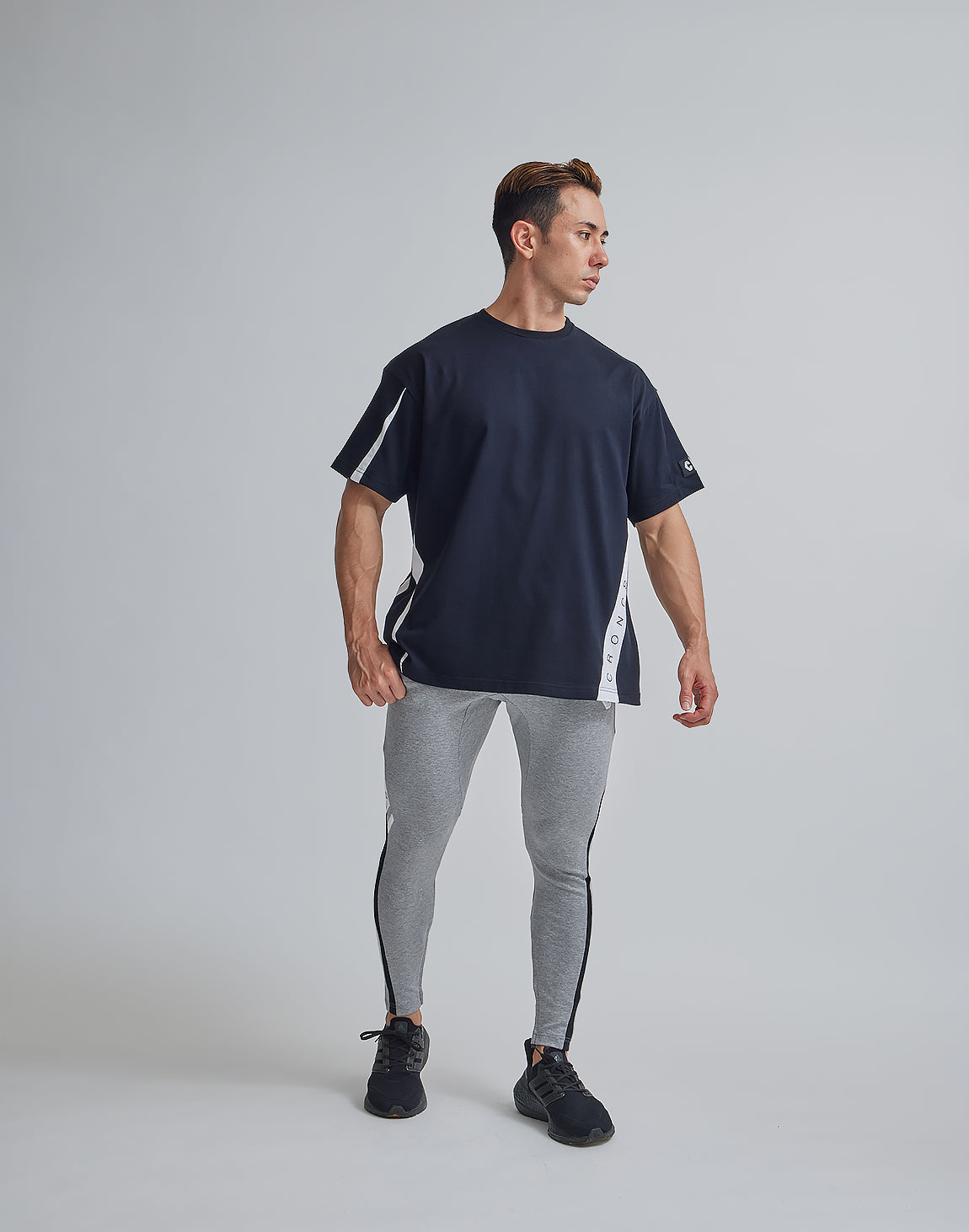CRONOS ACUTE LINE OVERSIZE T-SHIRTS【BLACK】 – クロノス CRONOS ACUTE LINE OVERSIZE T-SHIRTS【BLACK】 – クロノス