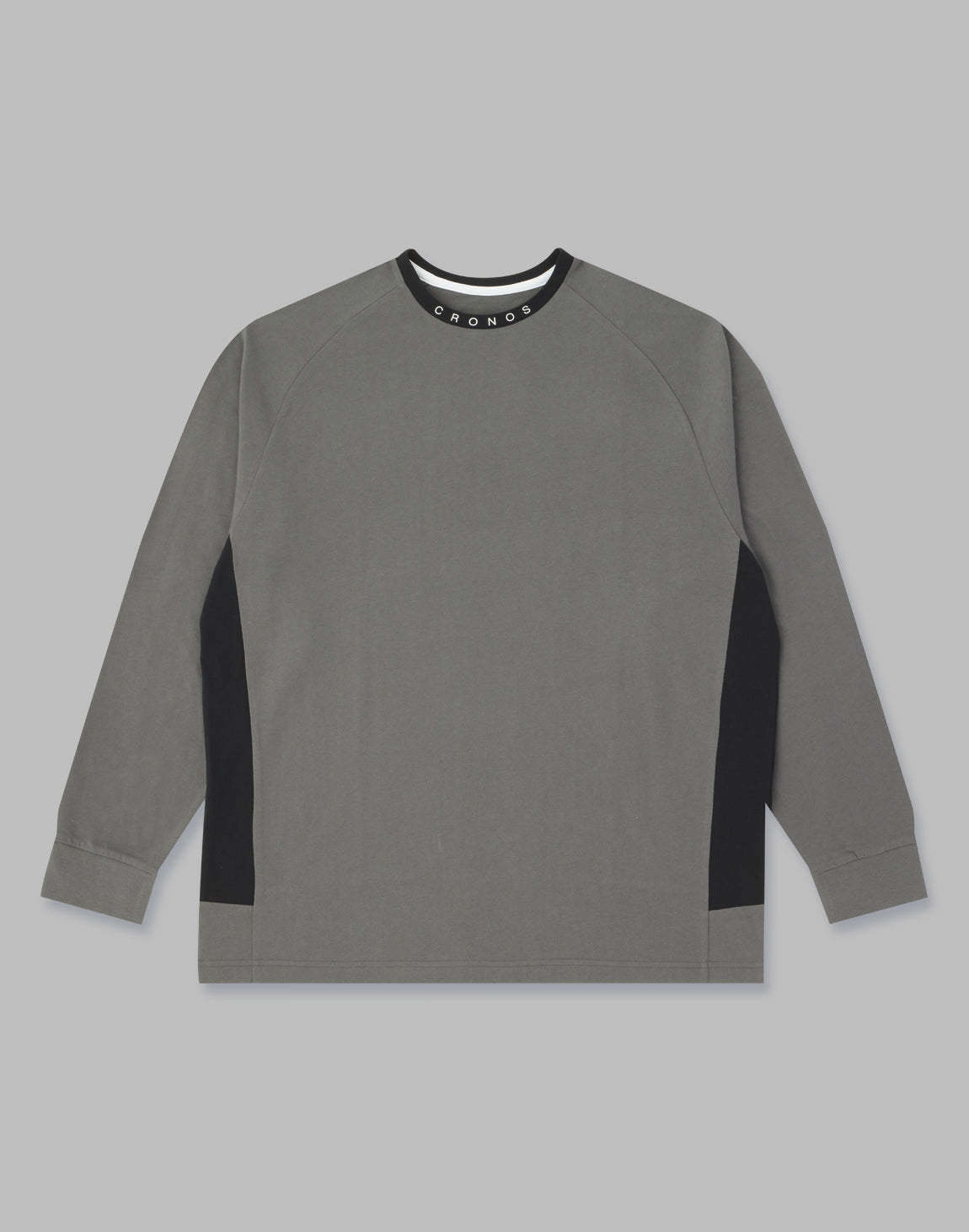 CRONOS メンズ　トレーナー　グレー CRONOS NECK LOGO LONGSLEEVE [CHARCOAL] – クロノス CRONOS