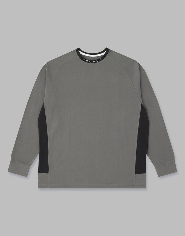 CRONOS NECK LOGO LONGSLEEVE【CHARCOAL】