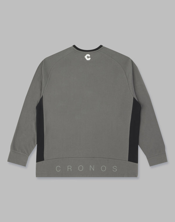 CRONOS NECK LOGO LONGSLEEVE【CHARCOAL】