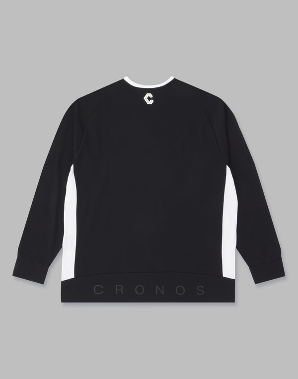 CRONOS NECK LOGO LONGSLEEVE【BLACK】