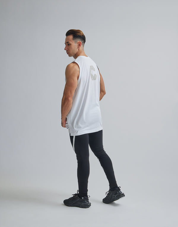 CRONOS V-LINE TANKTOP【WHITE】