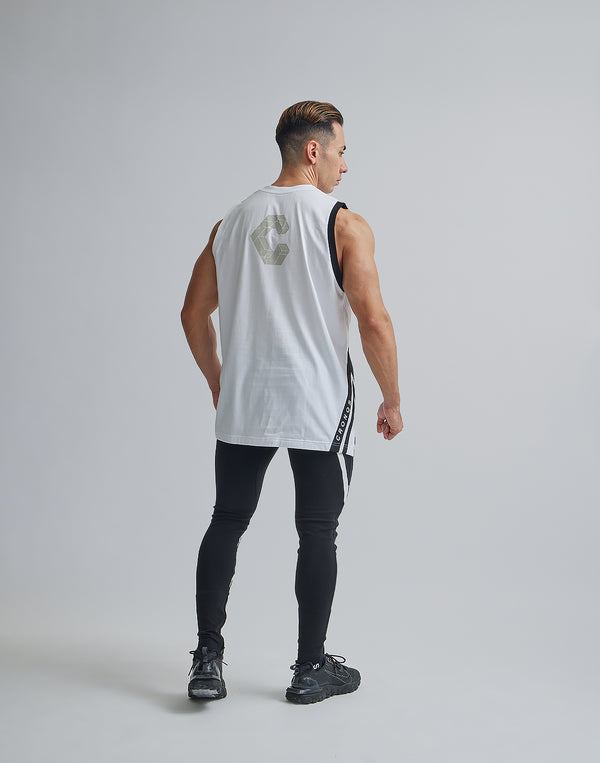 CRONOS V-LINE TANKTOP【WHITE】