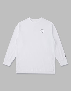 CRONOS BLACK LETTER LOGO LONGSLEEVE【WHITE】