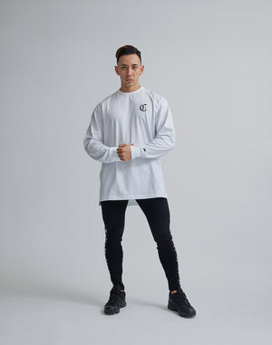 CRONOS BLACK LETTER LOGO LONGSLEEVE【WHITE】