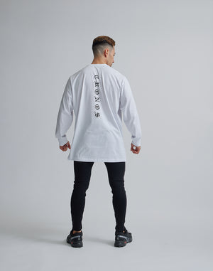 CRONOS BLACK LETTER LOGO LONGSLEEVE【WHITE】