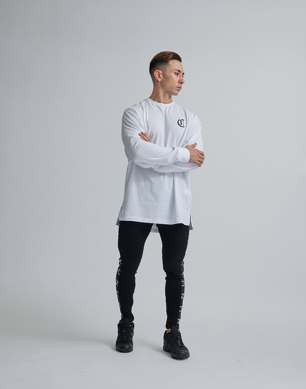 CRONOS BLACK LETTER LOGO LONGSLEEVE【WHITE】
