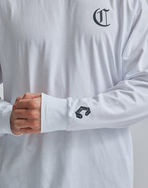 CRONOS BLACK LETTER LOGO LONGSLEEVE【WHITE】