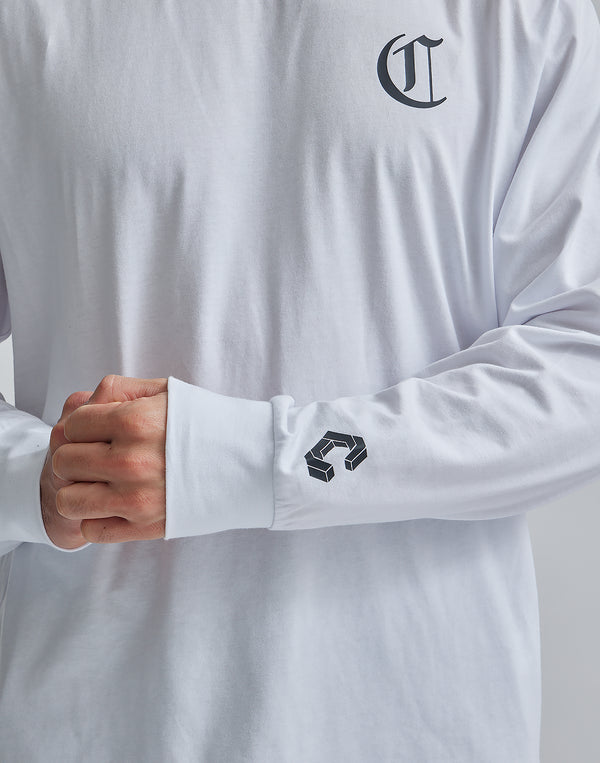 CRONOS BLACK LETTER LOGO LONGSLEEVE【WHITE】