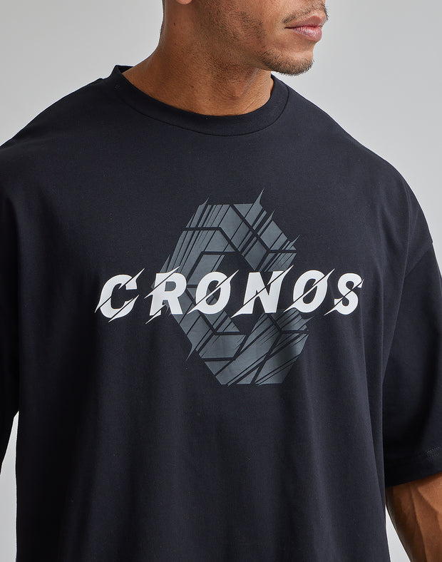 CRONOS BLUR LOGO OVERSIZE T-SHIRTS【BLUE】 - クロノス CRONOS 