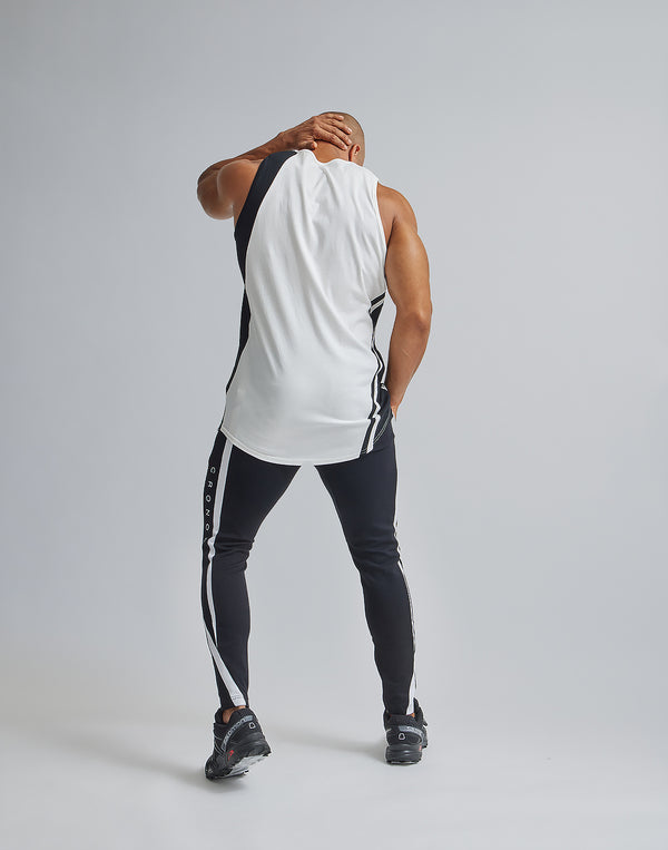 CRONOS SLASHED LINE TANKTOP【WHITE】