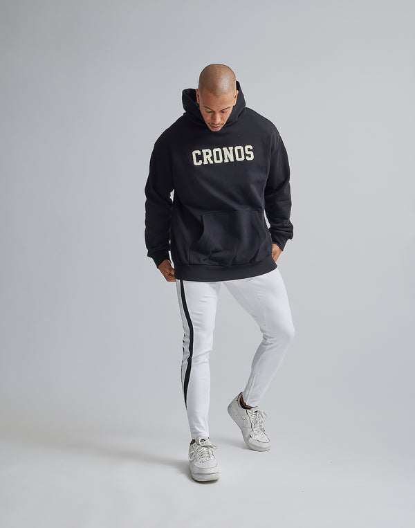 CRONOS 襯線標誌連帽衫 [黑色]