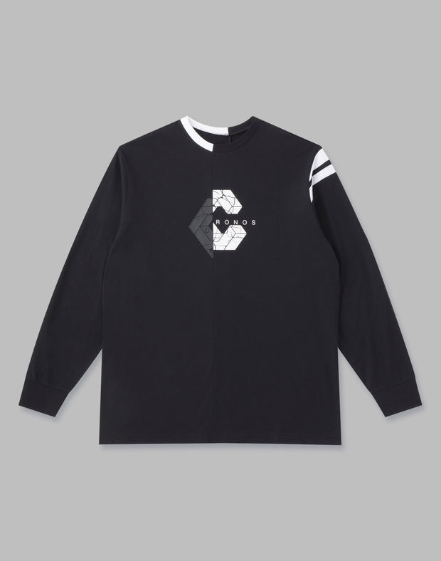 CRONOS UNEQUALLY LONGSLEEVE【BLACK】 - クロノス CRONOS Official Store