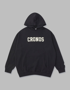 CRONOS 襯線標誌連帽衫 [黑色]