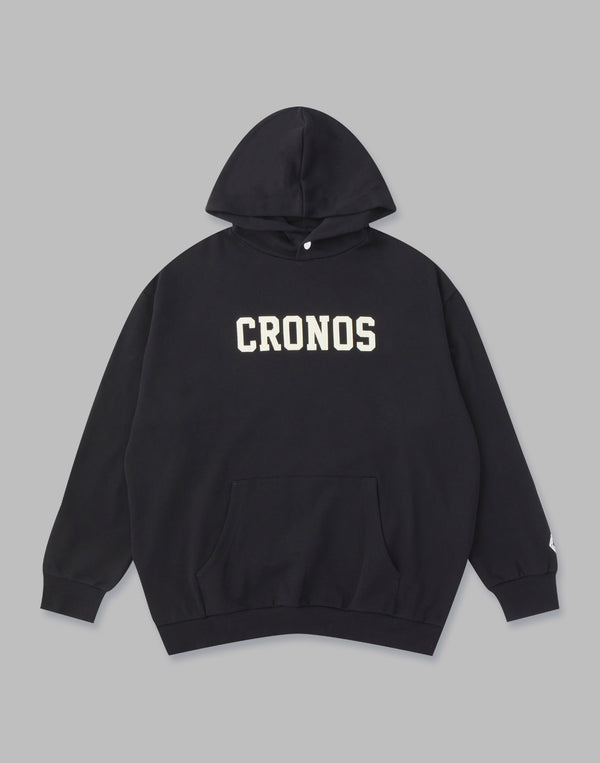 CRONOS 襯線標誌連帽衫 [黑色]