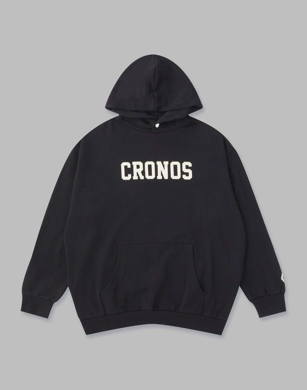 CRONOS SERIF LOGO HOODIE【BLACK】 - クロノス CRONOS Official Store