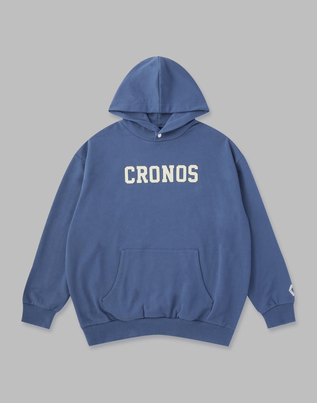CRONOS SERIF LOGO HOODIE【BLUE GRAY】 - クロノス CRONOS Official Store
