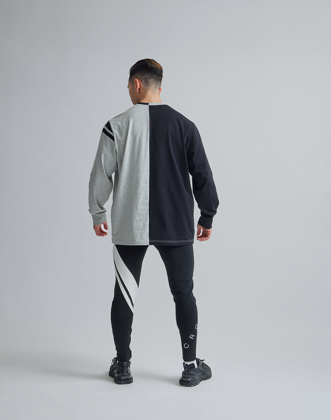 CRONOS UNEQUALLY LONGSLEEVE【GRAY×BLACK】 – クロノス CRONOS