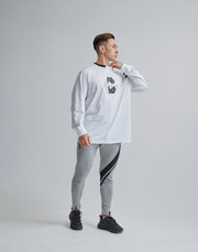 CRONOS UNEQUALLY LONGSLEEVE【WHITE】