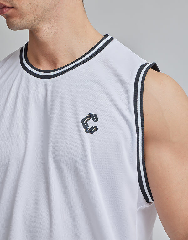 CRONOS BLUR LOGO TANKTOP【WHITE】