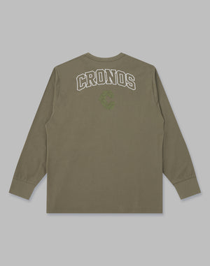CRONOS 後背LOGO長袖衫 [卡其色]
