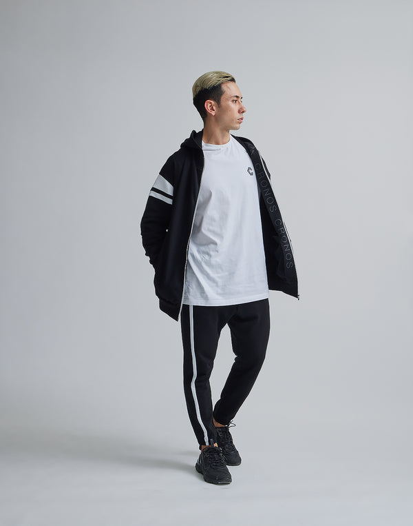CRONOS FACING LOGO ZIP HOODIE [BLACK]