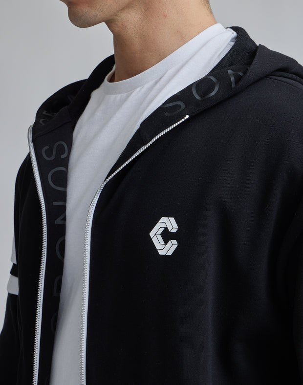 CRONOS FACING LOGO ZIP HOODIE【T.GRAY】