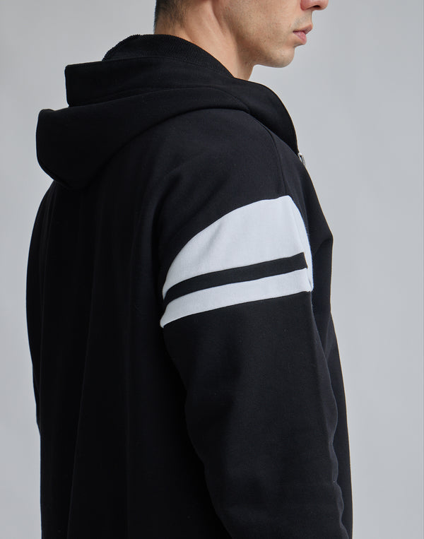 CRONOS FACING LOGO ZIP HOODIE [BLACK]