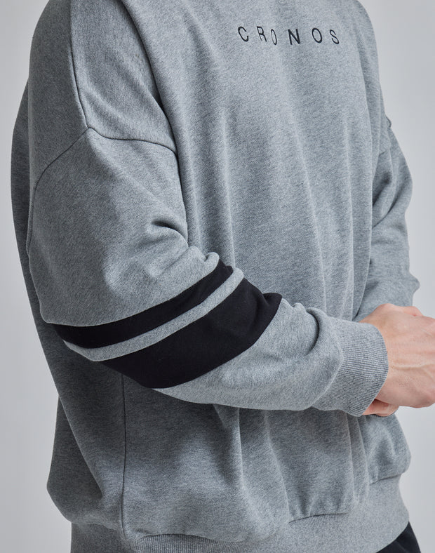 CRONOS 2LINE SWEAT TOP【T.GRAY】