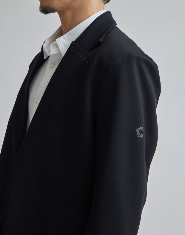 CRONOS BLACK COLLAR LESS STRETCH JACKET【BLACK】 - クロノス CRONOS