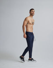 CRONOS BLACK CALF LOGO TROUSER【NAVY】