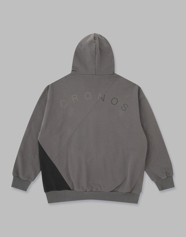 CRONOS SWITCHING PRINT HOODIE【CHARCOAL】 - クロノス CRONOS