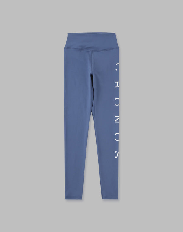 CRONOS WOMEN SIMPLE LOGO LEGGINGS【BLUE】
