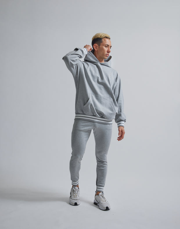 CRONOS KINIT RIB HOODIE【T.GRAY】