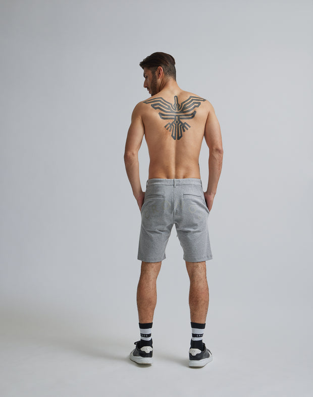 CRONOS BLACK BACK LOGO SHORTS【T.GRAY】