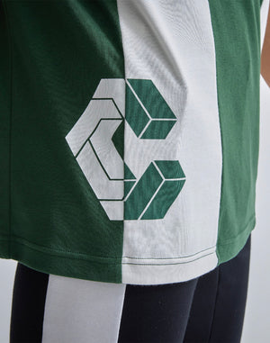 CRONOS VERTICAL SWITCH OVERSIZE T-SHIRTS [NAVY]