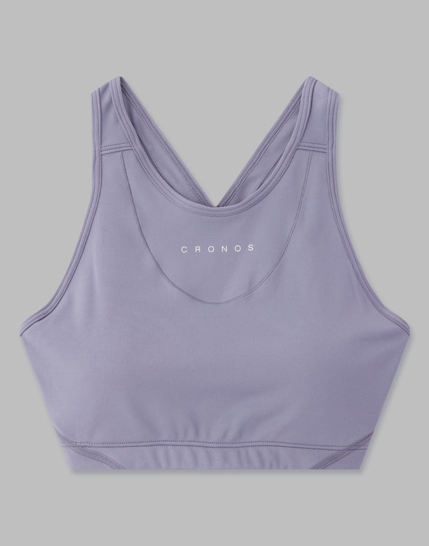 CRONOS WOMEN HIGH NECK BRA【PURPLE】