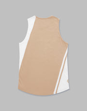 CRONOS SLASHED LINE TANKTOP【BEIGE】