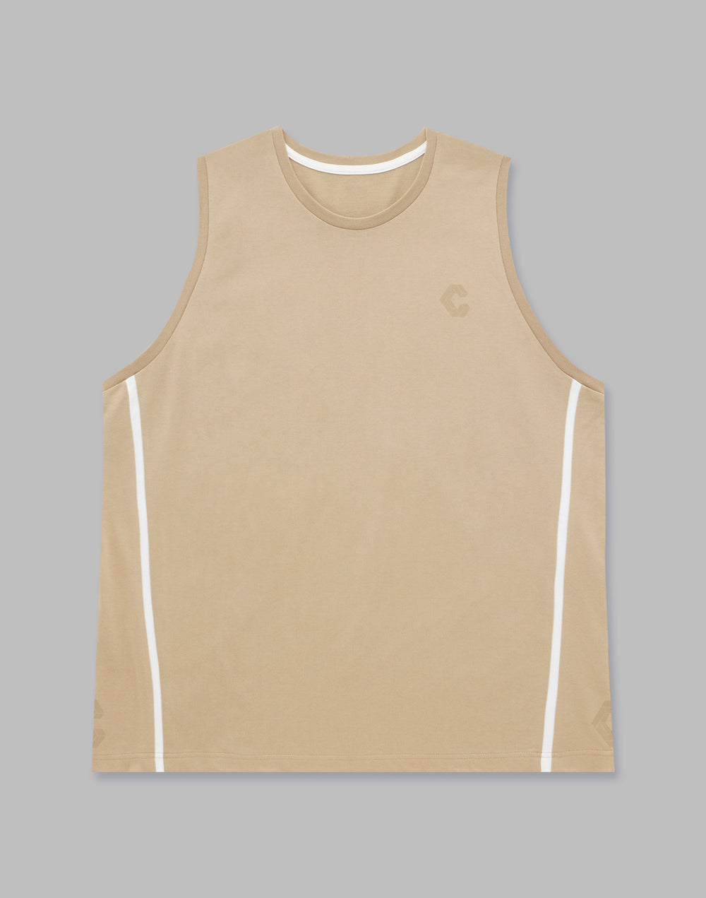 CRONOS 2LINES TANKTOP【BEIGE】